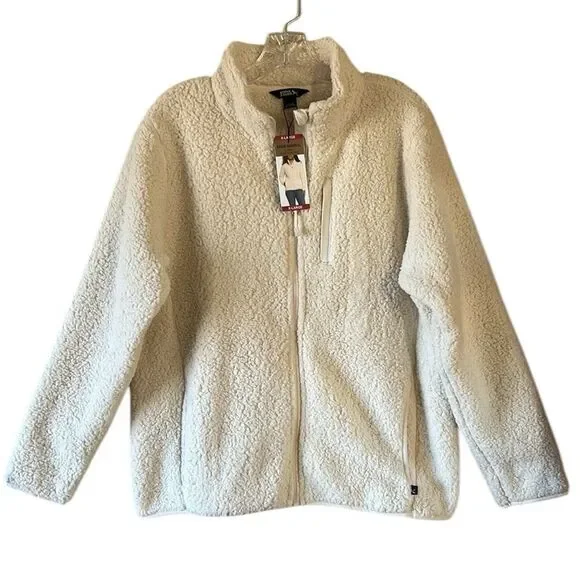 NEW Eddie Bauer Ivory Fleece Jacket - Picture 7 of 8